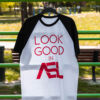 Kép 2/2 - Look Good In ASL póló - fekete/piros